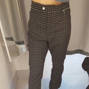 Professional Checkered Black Pants